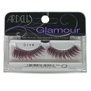 Ardell Lashes False Eyelashes Pink Metallic Eyes Fake Strip Lash Glamour Diva